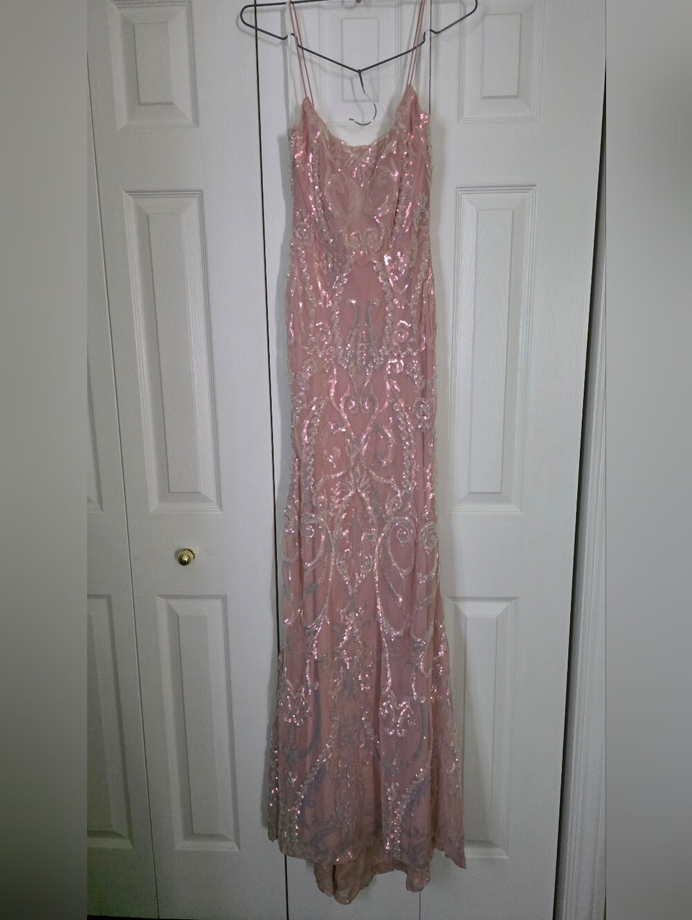 Windsor Keanna Formal Sequin Mermaid Long Dress In Bush Pink XS